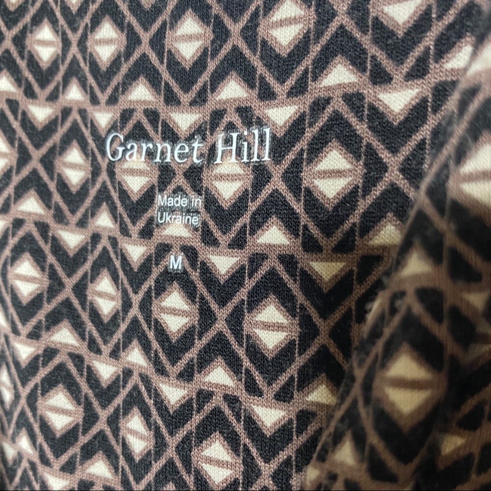 Garnet Hill geometric v-neck midi dress size M - Picture 10 of 10